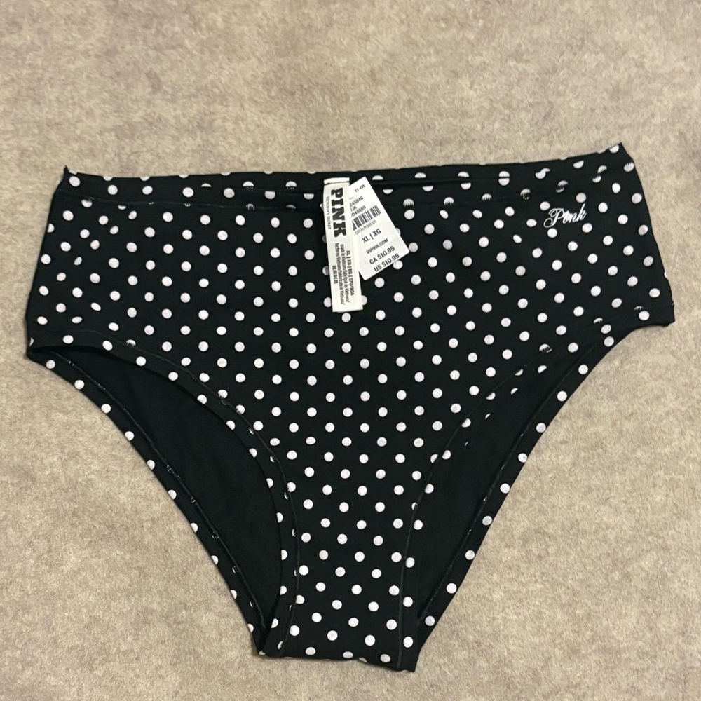 PINK by VS Polka Dot High Cut Brief Panties XL